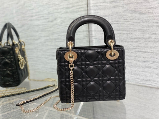 Mini Lady 17 My ACB Black Lambskin Light Gold Hardware