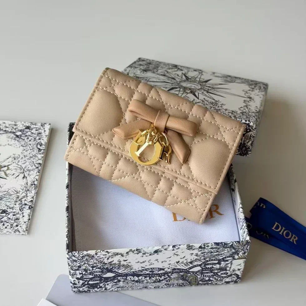 CD 2026 Freesia Bi-fold Wallet Lambskin