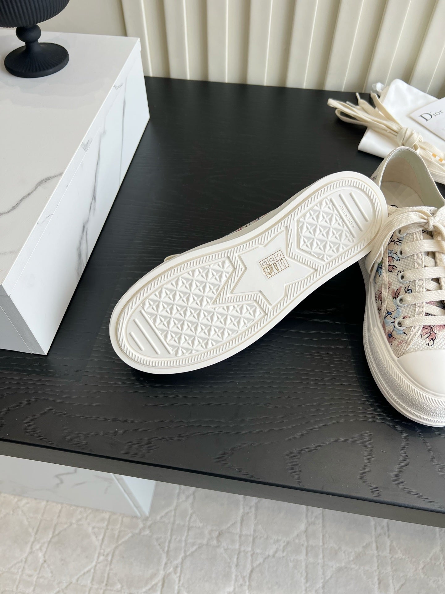 CD Dioriviera Walk'n'Dior Sneaker Cream Cotton 851251
