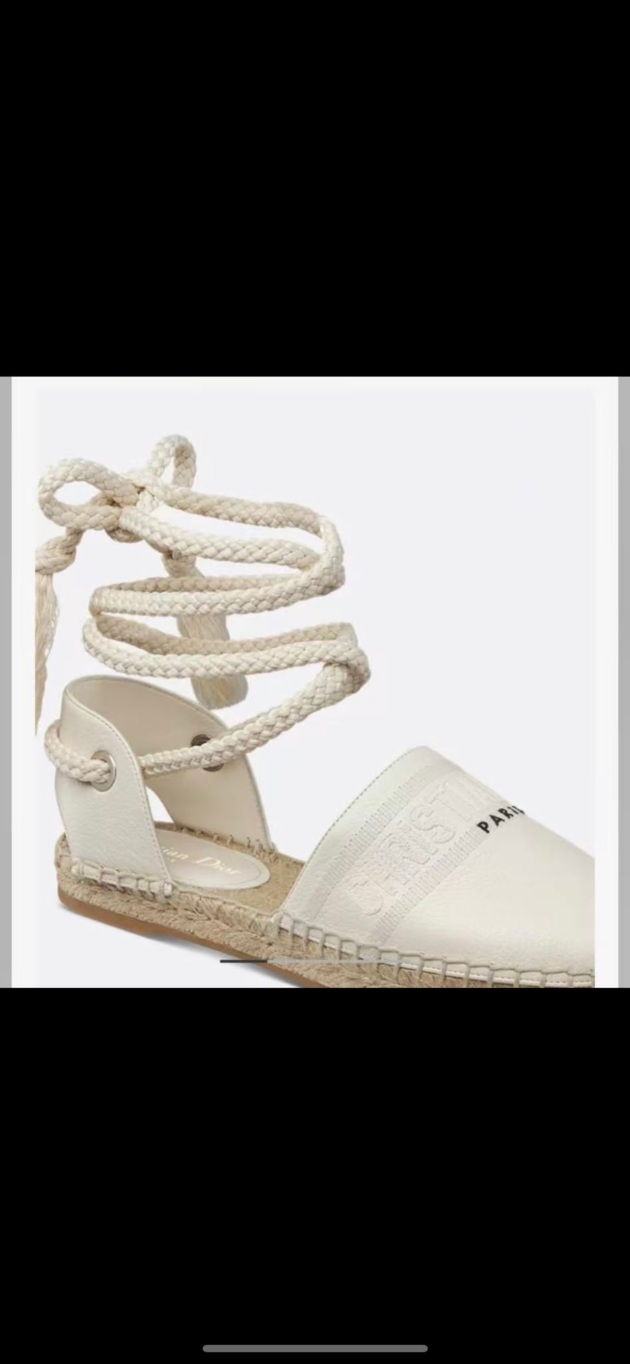 CD FW26 Espadrilles Ivory Sheepskin 692261