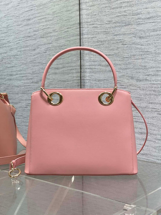 Dior 2025 Bow Bag 28cm Pink Leather 272507