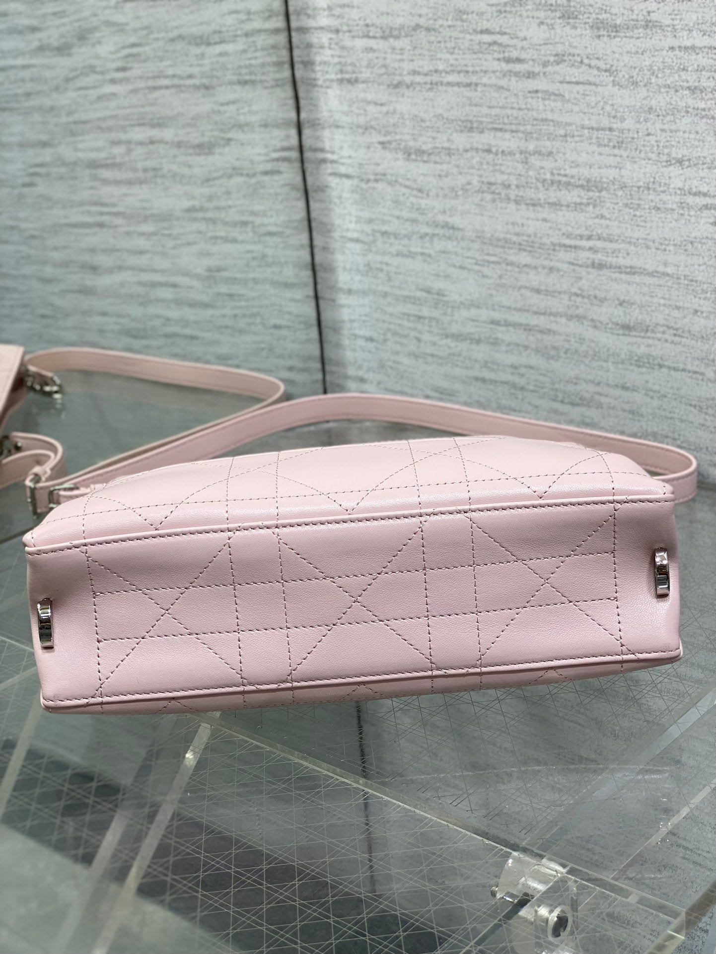 Dior Trianon Bag Light Pink Macrocannage Lambskin 286599