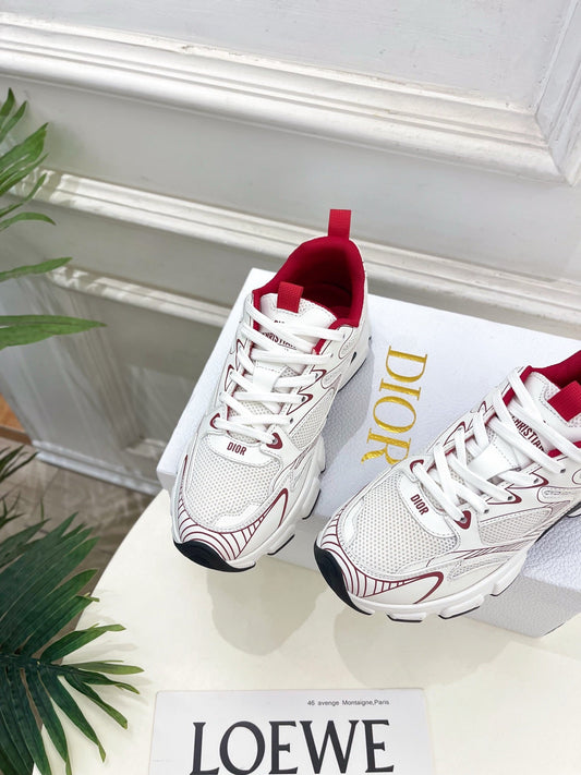 CD SS26 B30 Sneakers White Red Cowhide Mesh 631931