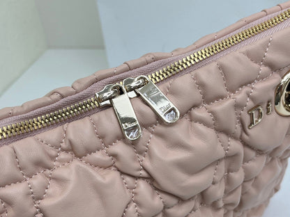 CD Small Cannage Quilted Tote Bag Pink Cowhide 158101