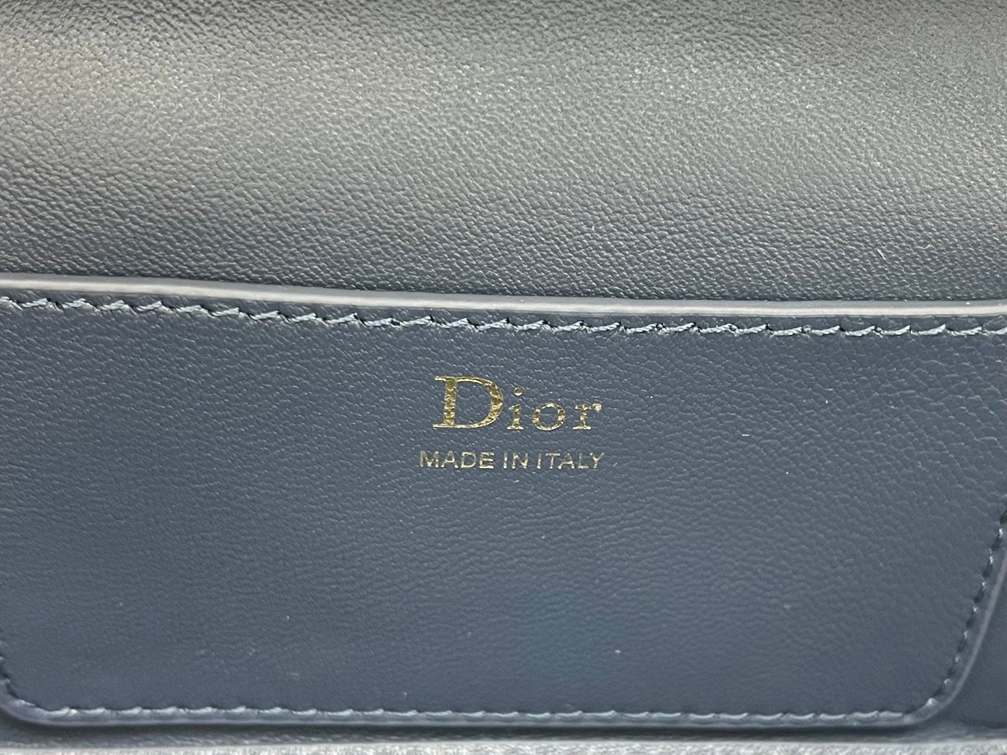 CD Cannage Vanity Chain Bag 19cm Navy Cowhide 158124
