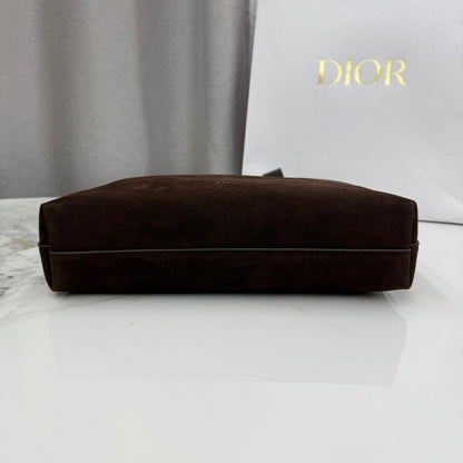 CD Diorly Shoulder Bag 31.5cm Coffe Suede Leather 158568