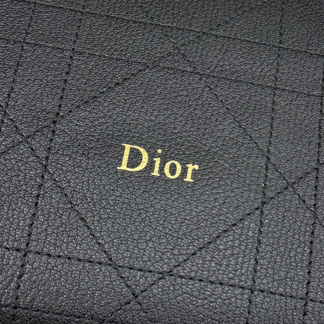 CD Diorly Shoulder Bag 31.5cm Black Cowhide Leather 158570