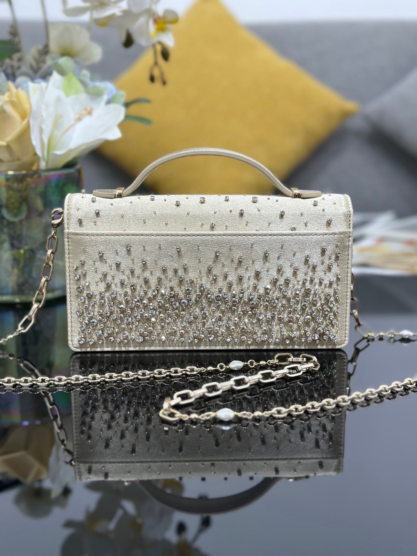 CD My Mini Bag Metallic 21cm Leather Crystal 160823