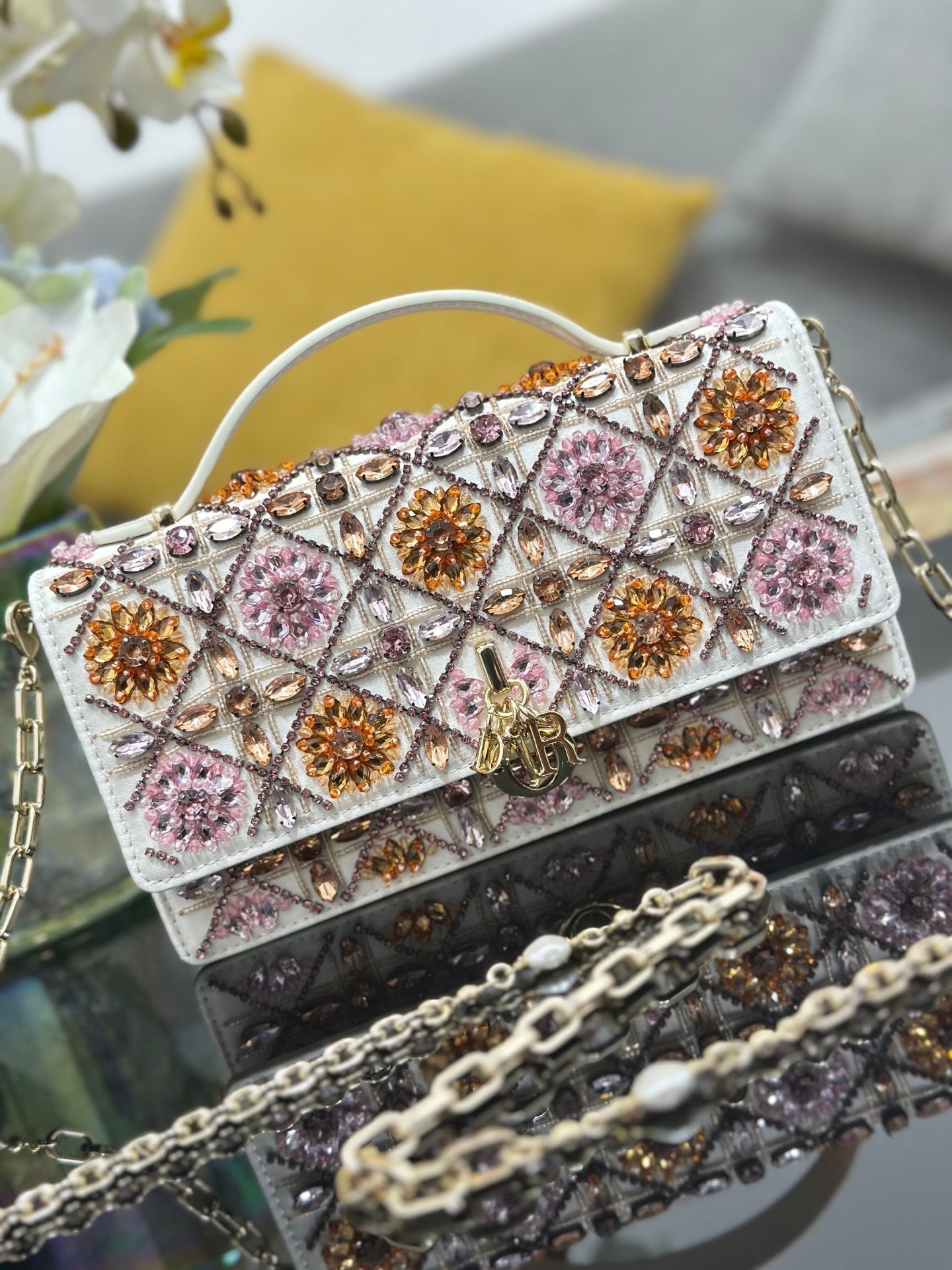 CD My Dior Mini Bag 21cm Beaded Embroidery 160813