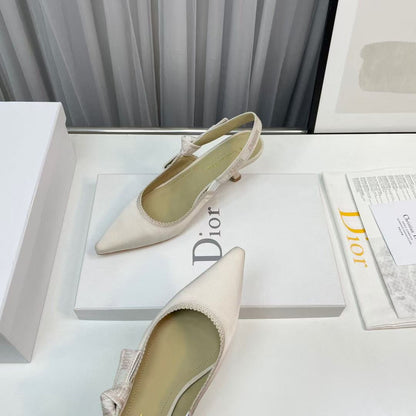 CD J'Adior Slingback Pumps 65mm Beige Satin