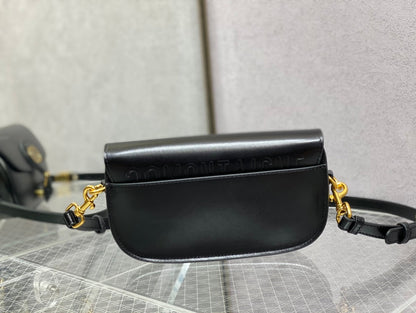 medium cd east west 22cm black calfskin ghw