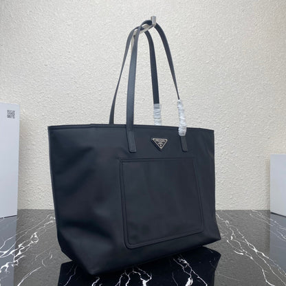 Prada 2026 Tote Bag 35cm Navy Re-Nylon