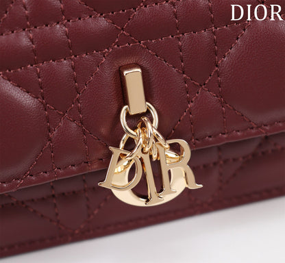 my cd mini 21 burgundy lambskin