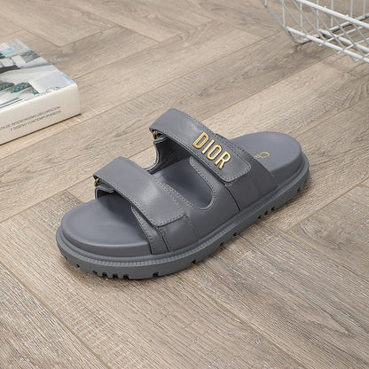 cd dioract dad sandal mule grey lambskin