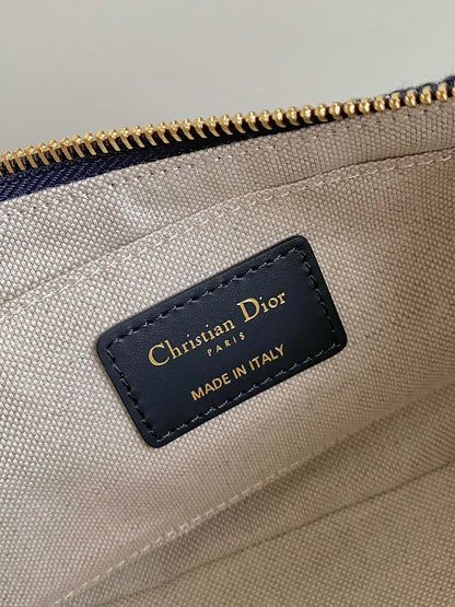 CD lounge underarm bag 26 blue classic floral fabric