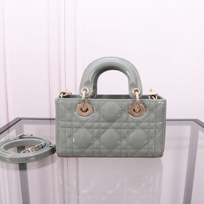 MICRO LADY D-JOY 16.5  ROCK GRAY LAMBSKIN