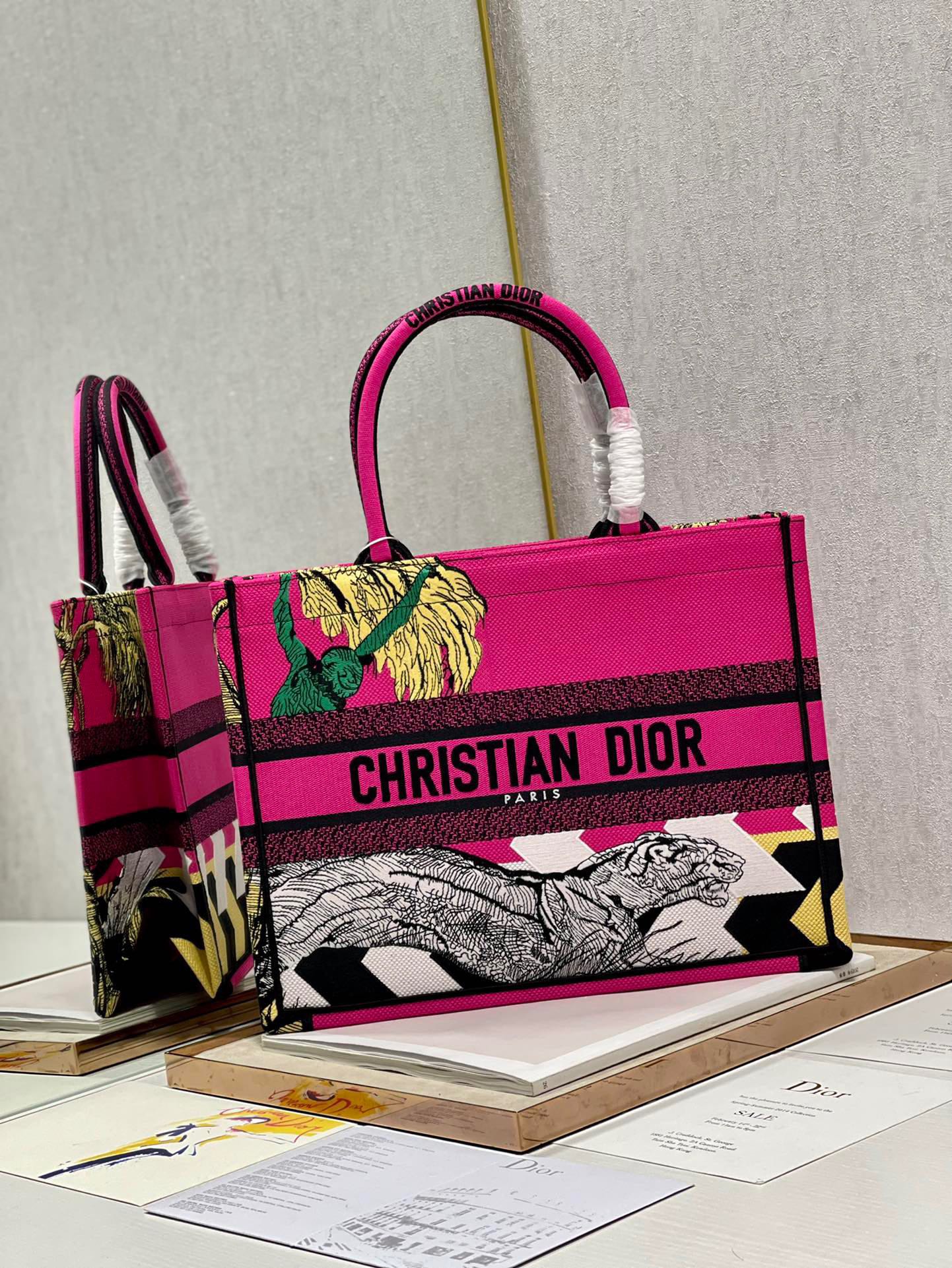 CD Pink Panther Book Tote 36cm Bag Canvas 336546