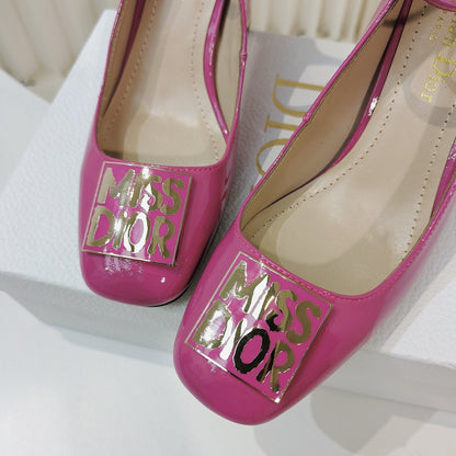 CD Miss Dior Pump 85mm In Deep Pink Cowhide 111337