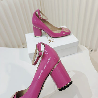 CD Miss Dior Pump 85mm In Deep Pink Cowhide 111337