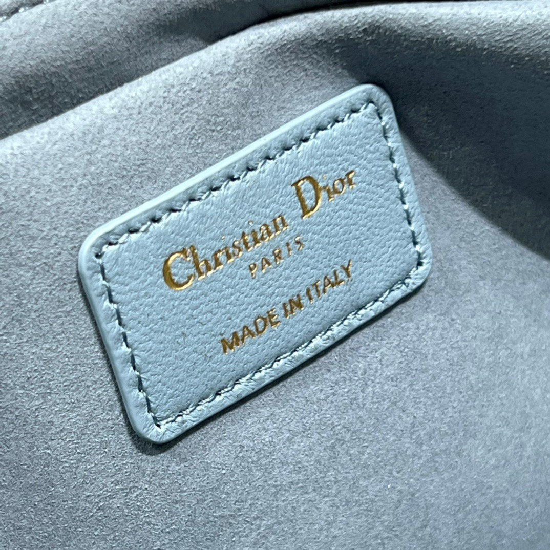 CD Dior Club Handbag Cloud Blue Lambskin 336789