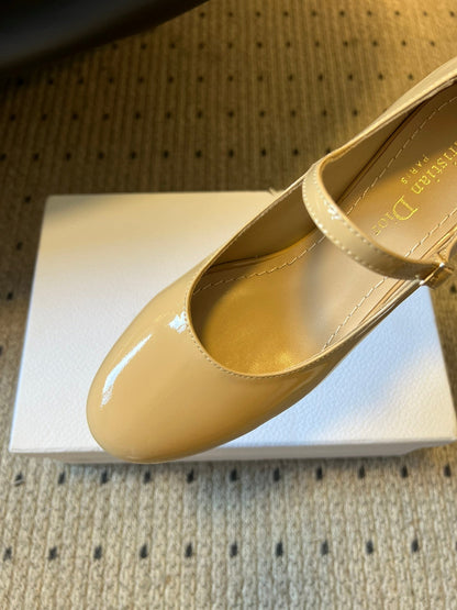 CD 25s D-Art Pumps 55mm Beige Patent Leather