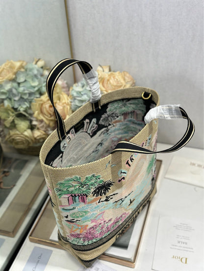 Dior 2026 City Postcard Resort Style Handbag "Saint-Tropez Limited Edition" Canvas 288606
