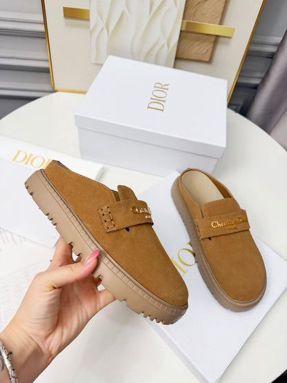 Dior 2026 Mule Camel Suede Cowhide 717872