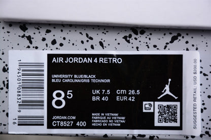AJ 4 RETRO  UNIVERSITY BLUE