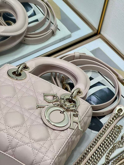 CD Sac Lady Dior Power Pink Lamskin