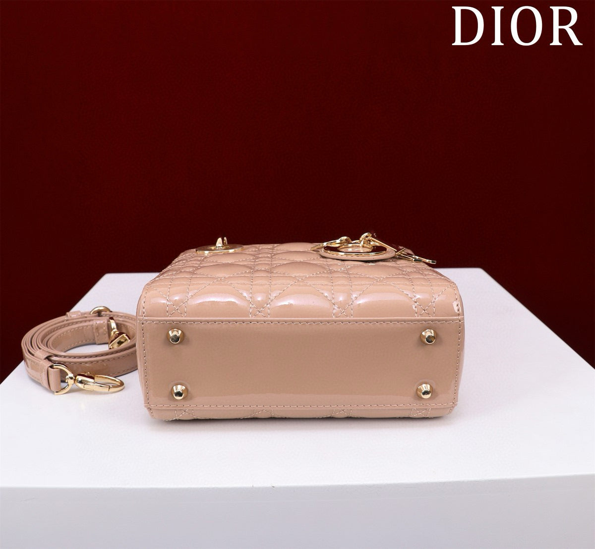 Mini Lady 17 My ABC Light Pink Patent Calfskin
