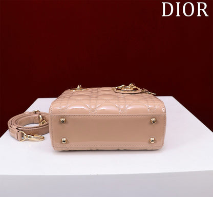 Mini Lady 17 My ABC Light Pink Patent Calfskin