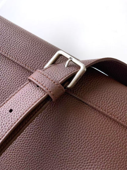 Dior 2026 Normandie Handbag 38cm Brown Grained Calfskin