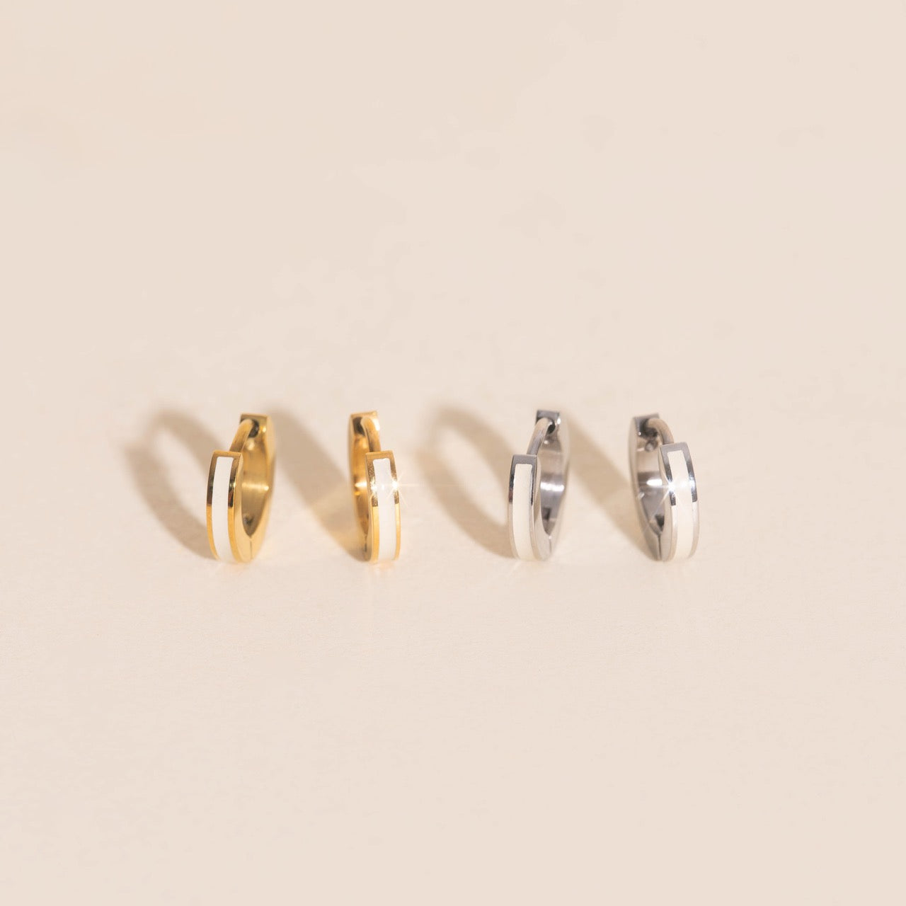 Color Tiny Huggie Hoop Earrings