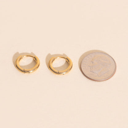Titanium Mini Rounded Huggie Hoop Earrings