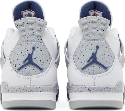 Air Jordan 4 Retro White Midnight Navy Sneakers - Elite Edition