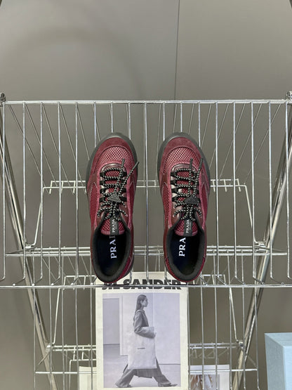 Prada 2026 Speedrock Mesh Fabric Sneaker Mesh Leather 717530