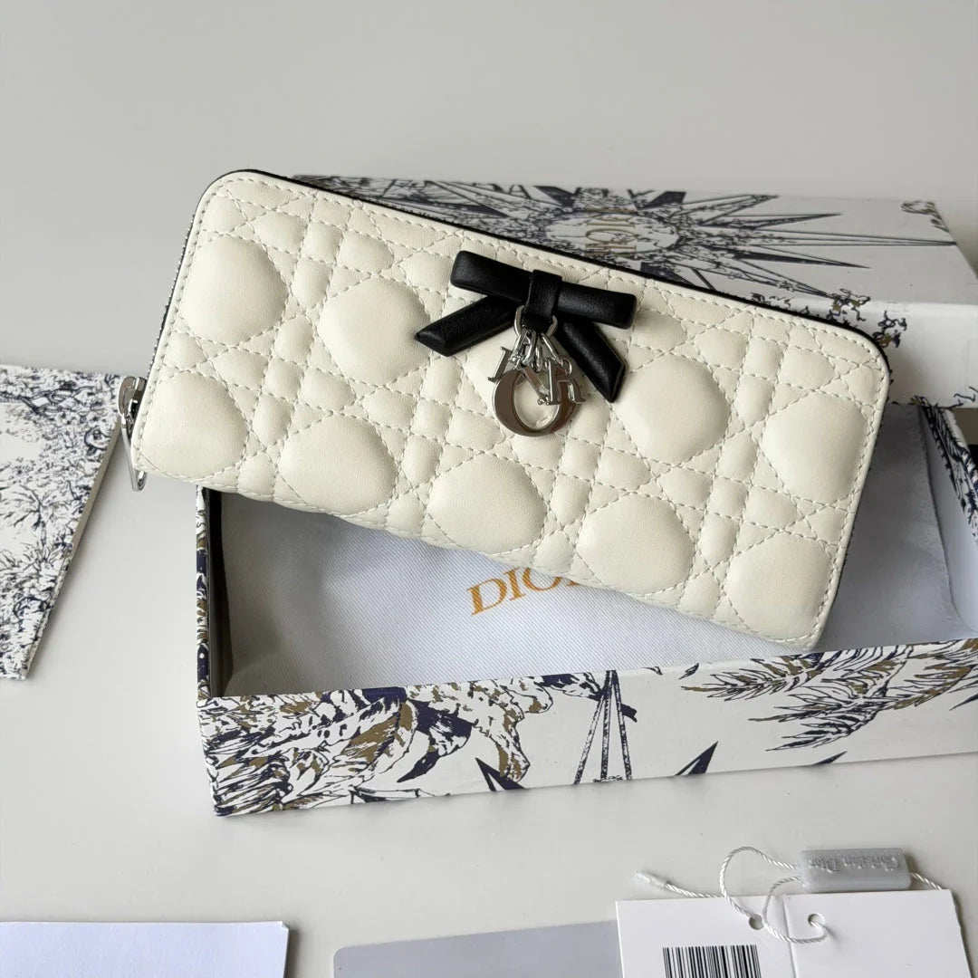 CD 2026 Freesia Long Wallet Lambskin
