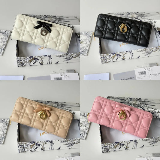 CD 2026 Freesia Long Wallet Lambskin