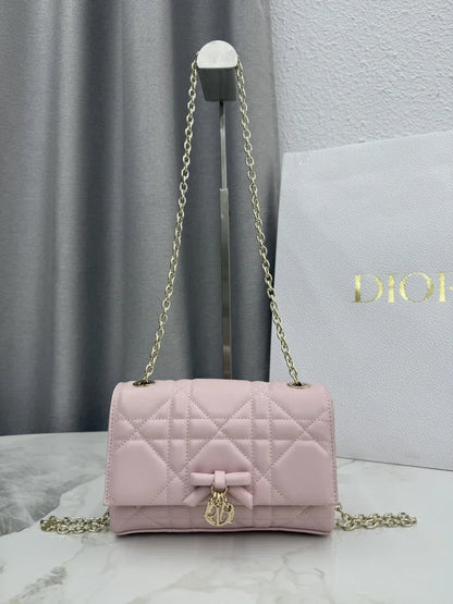 Dior 2026 Chain Bag 21cm Fabric Lambskin