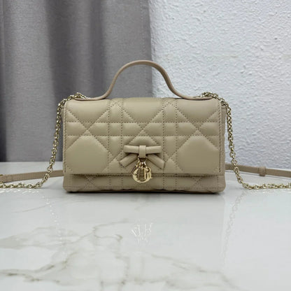 Dior 2026 My Tender Dior Top Handle Mini Chain Bag 21cm Lambskin