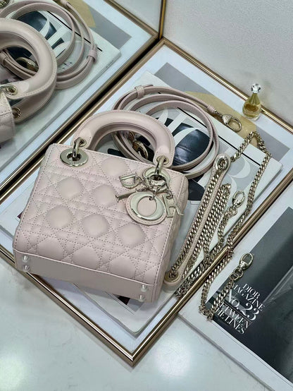 CD Sac Lady Dior Power Pink Lamskin
