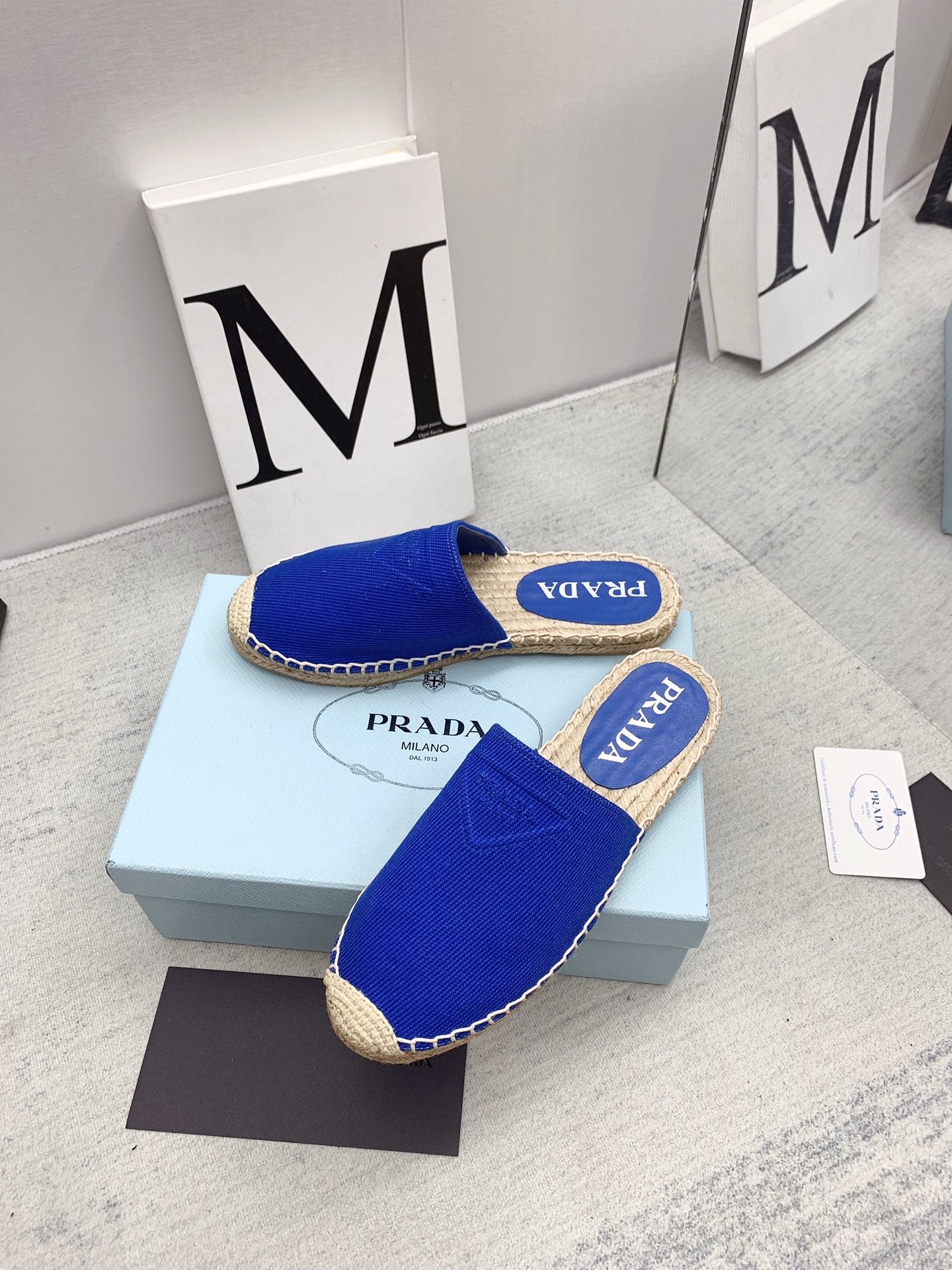 Prada 2026 Slippers Canvas Rope Sole