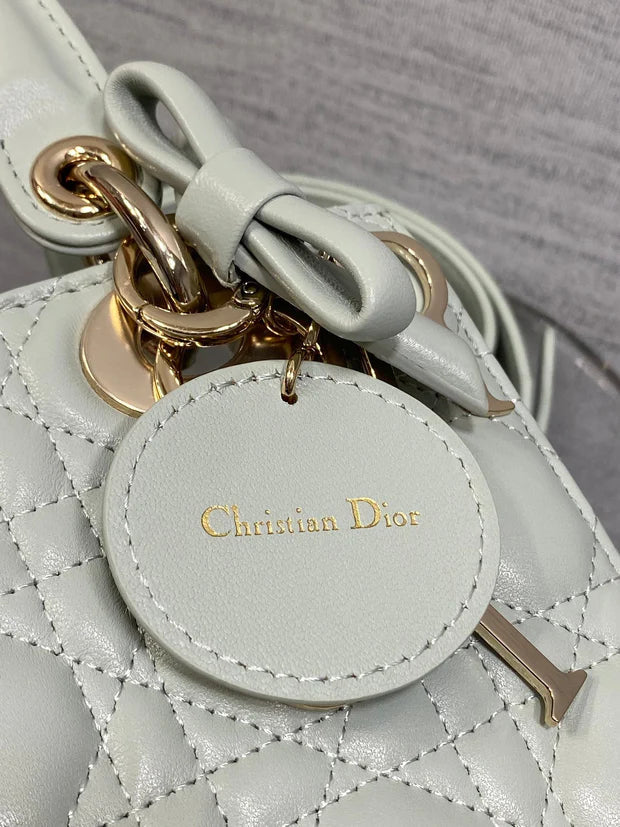 CD 2026 Bow Lady Dior Lily Green Cannage Lambskin 286533