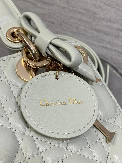 CD 2026 Bow Lady Dior Lily Green Cannage Lambskin 286533