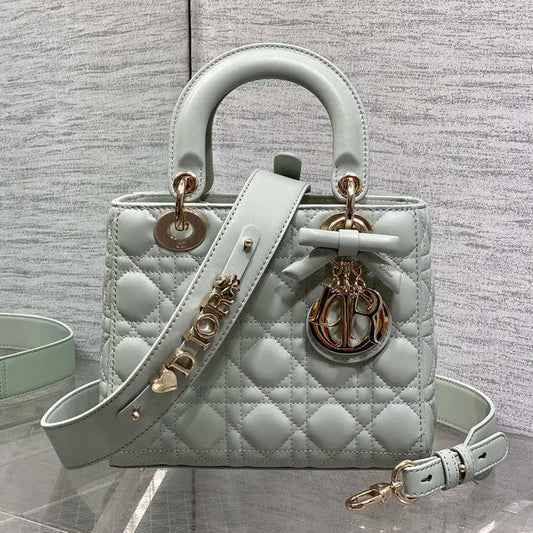 CD 2026 Bow Lady Dior Lily Green Cannage Lambskin 286533