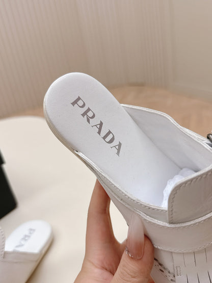 PRA 26S Mule White Calfskin 600594