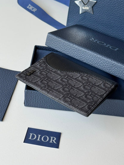 CD Saddle Passport Black Jacquard Cowhide