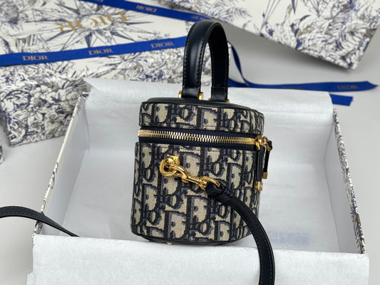 CD  Signature Vanity Case 16cm Blue Jacquard