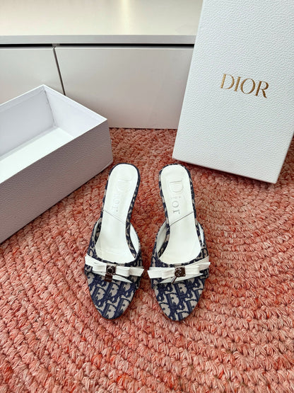 Dior 2026 Cross-Strap Sandal 70mm Canvas Leather 846603