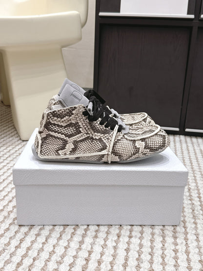Dior Roadie Sneaker Black Light Grey Python Leather 661982